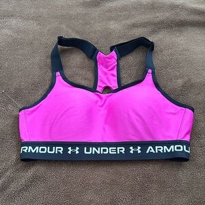 Under Armour Pink and Black Sports Bra
